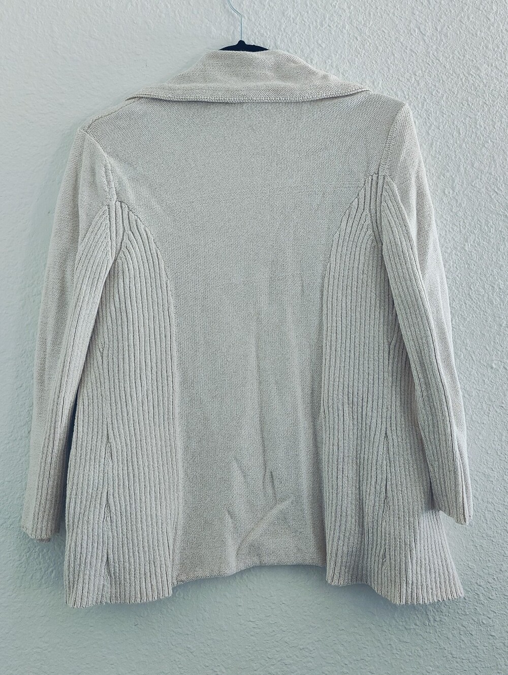 Cache Light Cream Open-Front Draped Cardigan - Picture 2 of 5